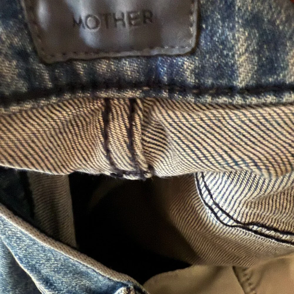 Mother The Tomcat High-Rise Distressed Jeans Size 28 Blue - Picture 8 of 8